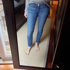 Earnest Sewn Cigarette Jean, Raw Hem, Med Wash